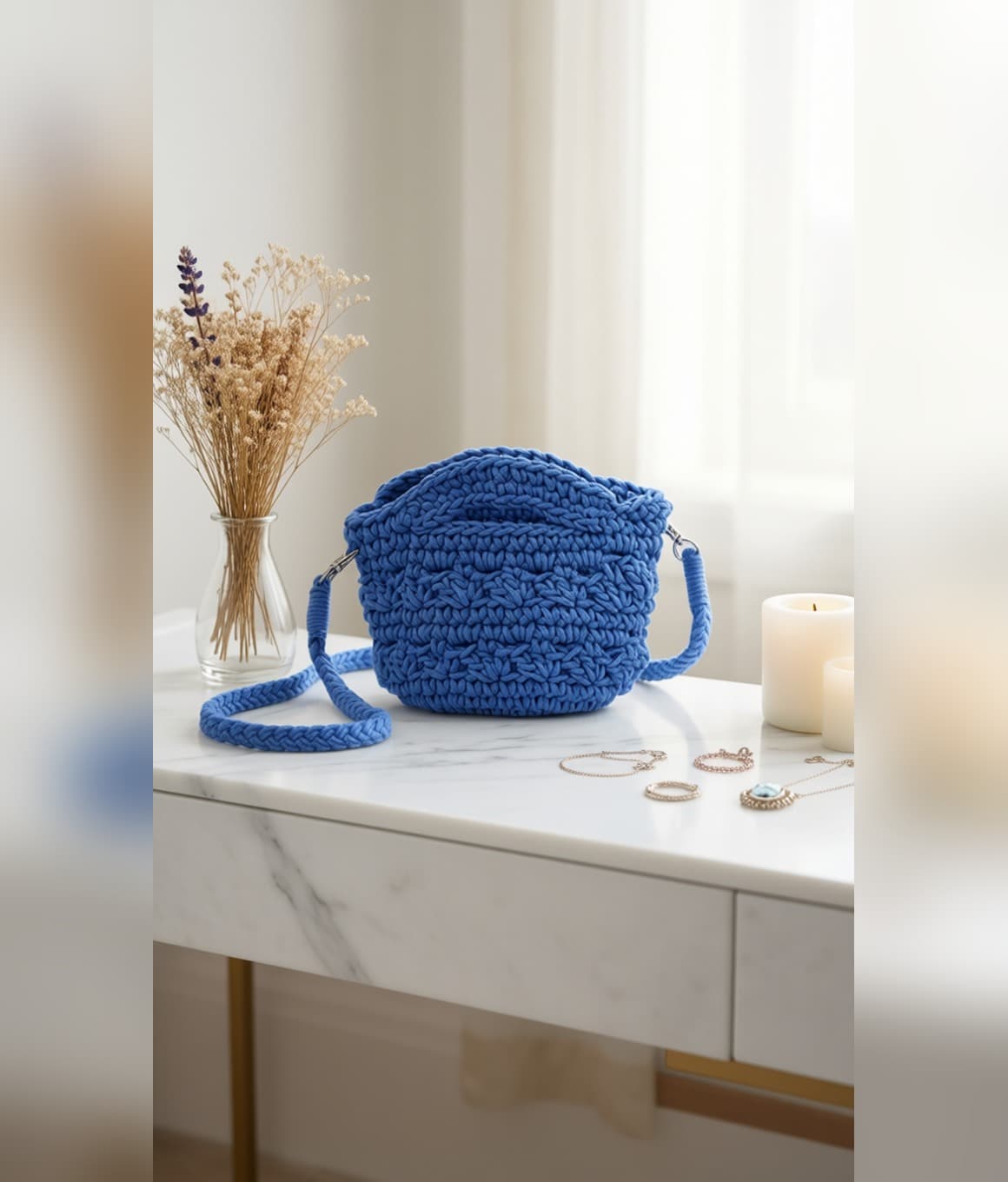 Cotton Crochet Crossbody Bag - image 8