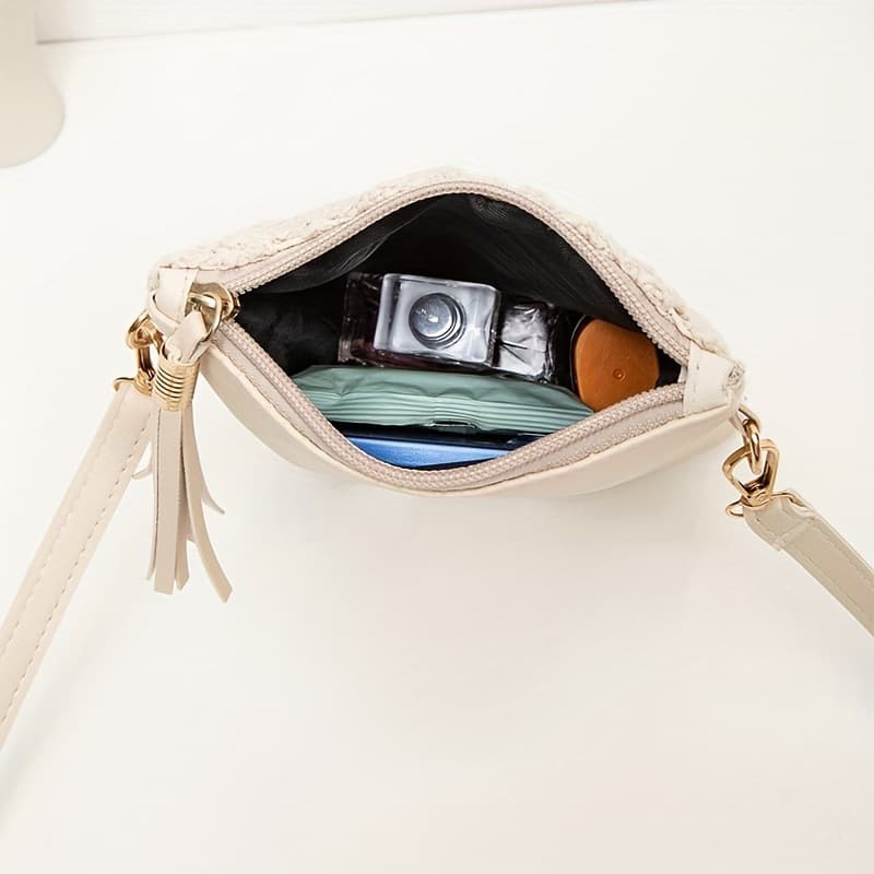 Crochet Lace Phone Crossbody Bag - image 2