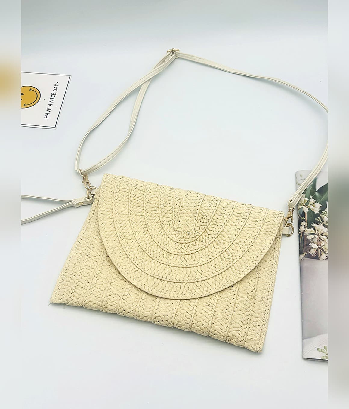 Straw Crossbody Duo - image 2