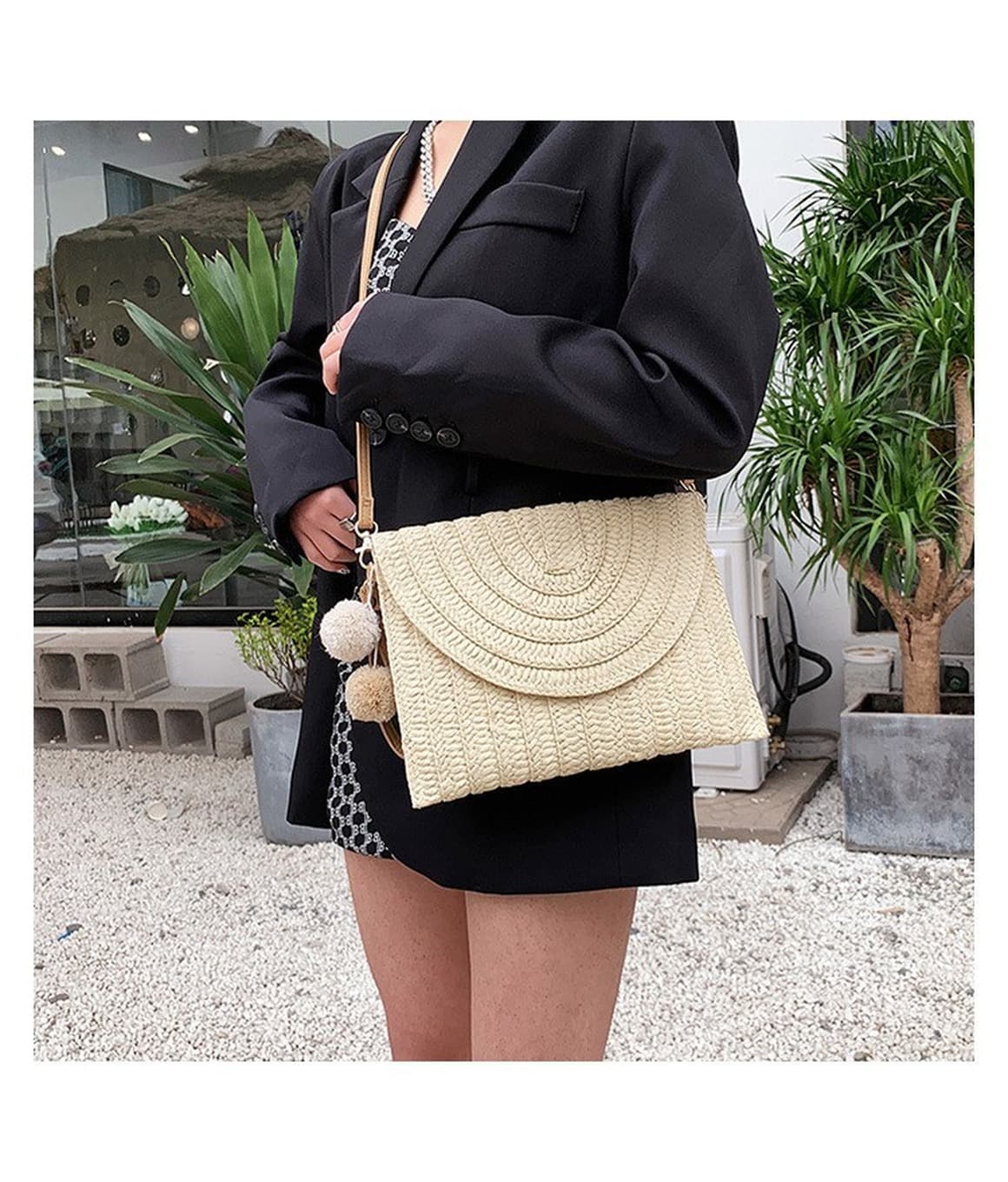 Straw Crossbody Duo - image 4