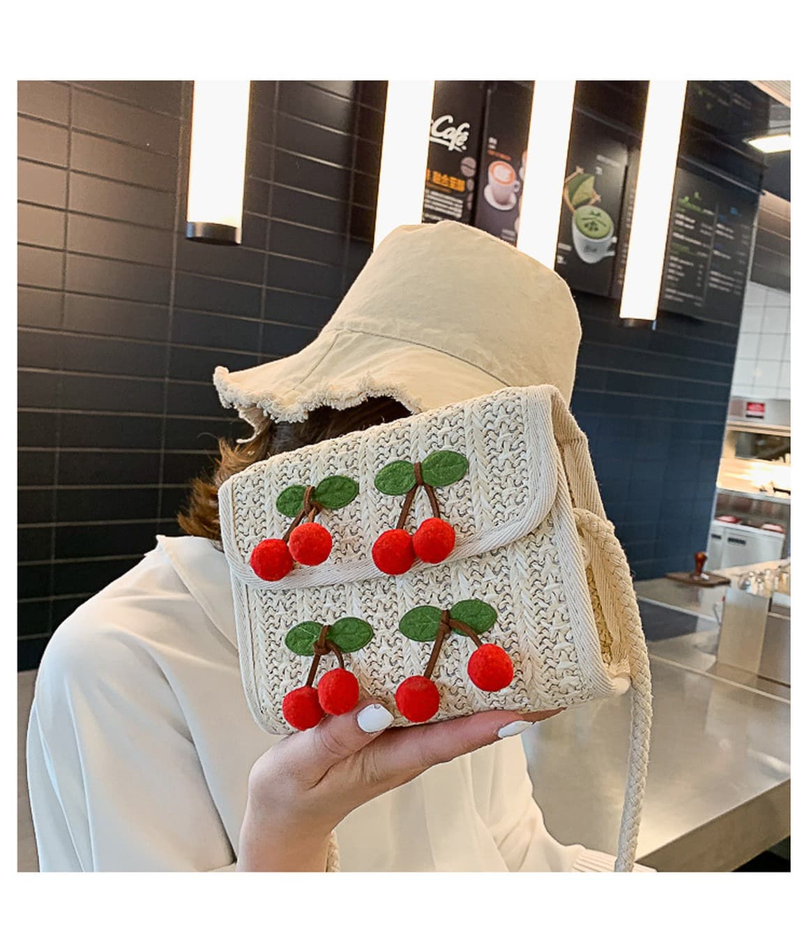 Straw Mini Square Bag - image 5
