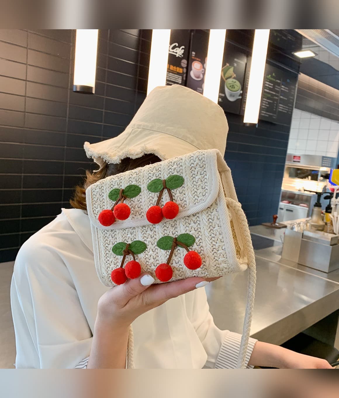 Straw Mini Square Bag