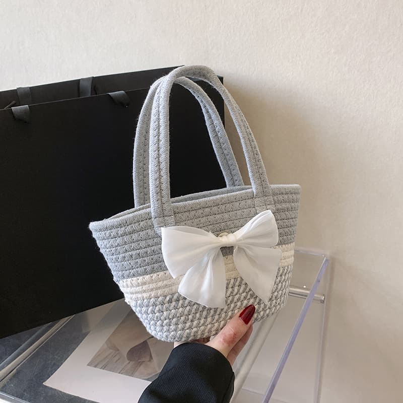Handwoven Straw Beach Bag - image 6