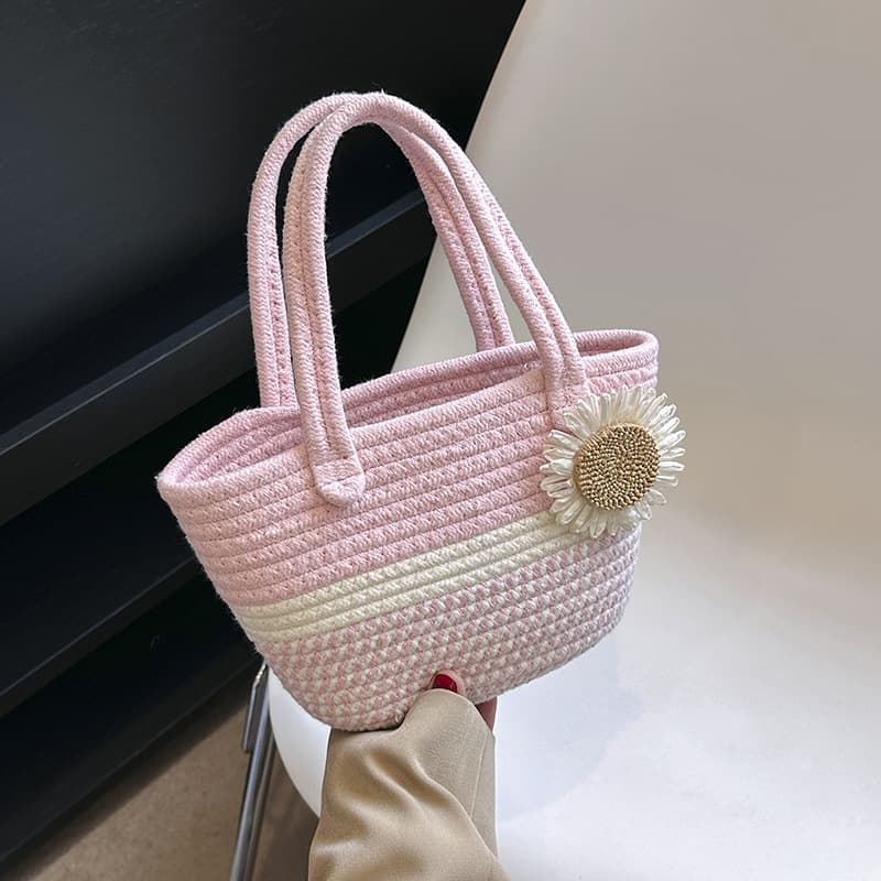 Handwoven Straw Beach Bag - image 7