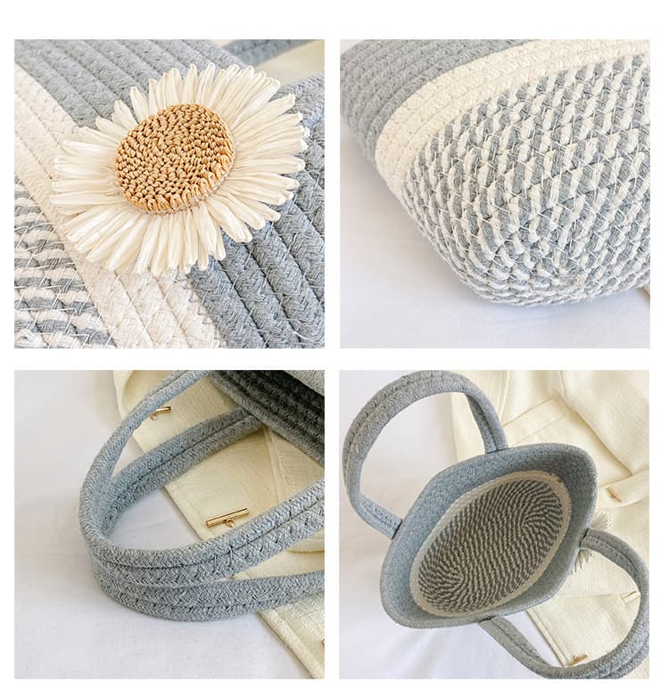 Handwoven Straw Beach Bag - image 9