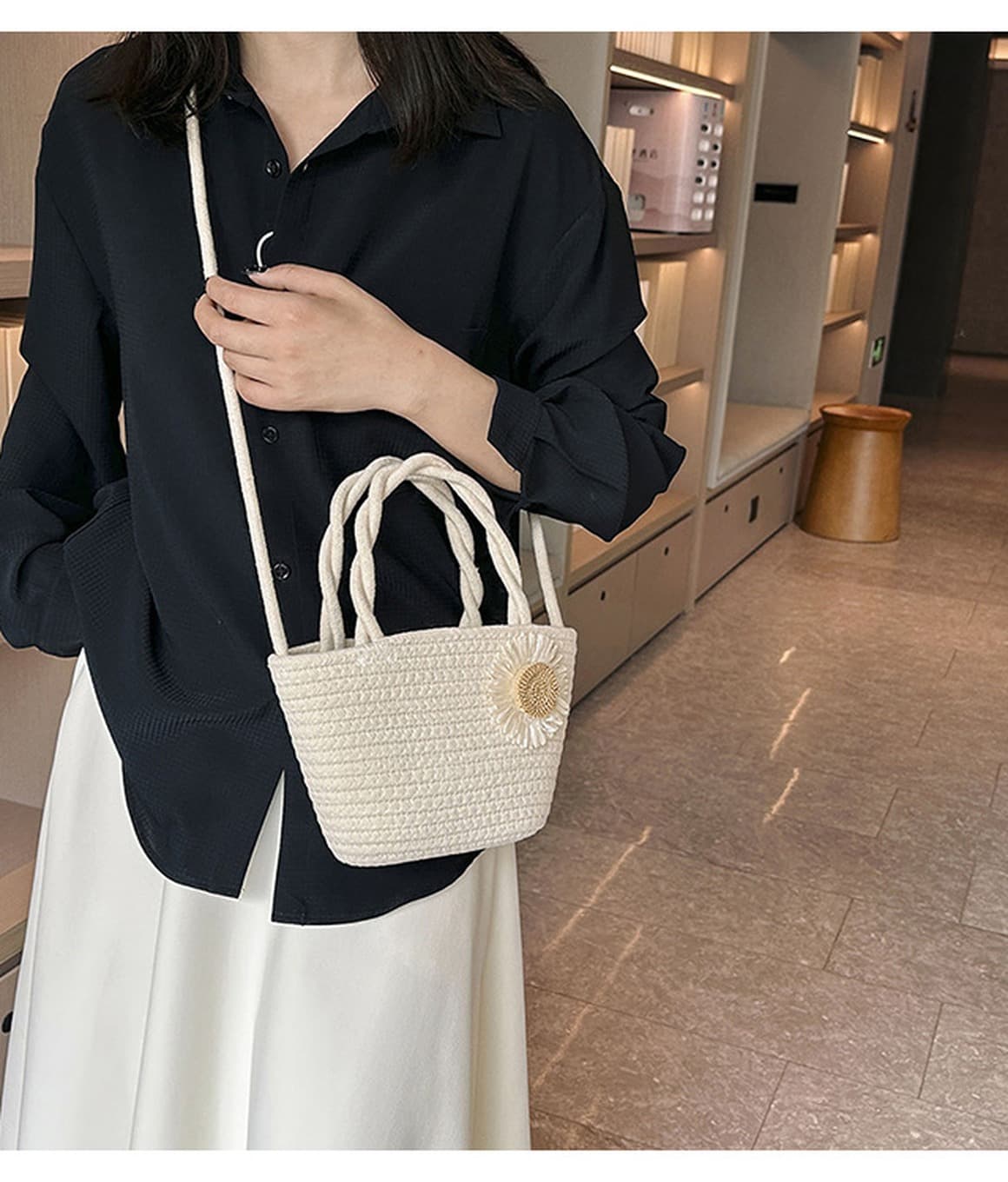 Sunflower Woven Tote - image 8