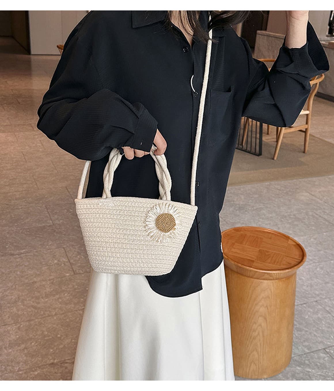 Sunflower Woven Tote - image 9