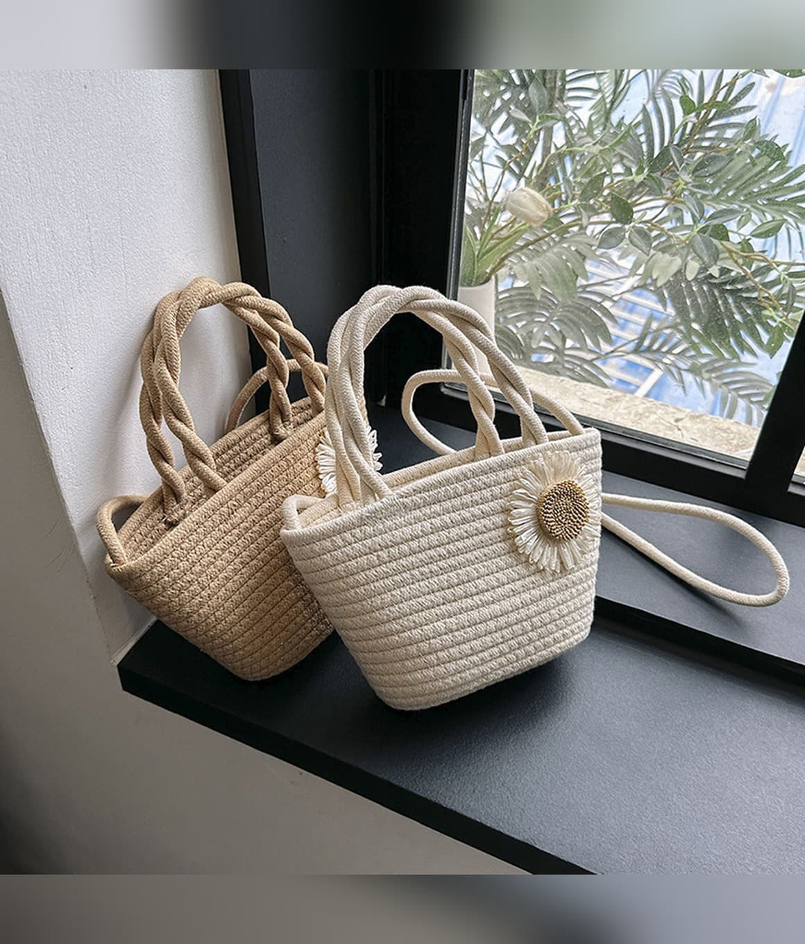 Sunflower Woven Tote - image 1
