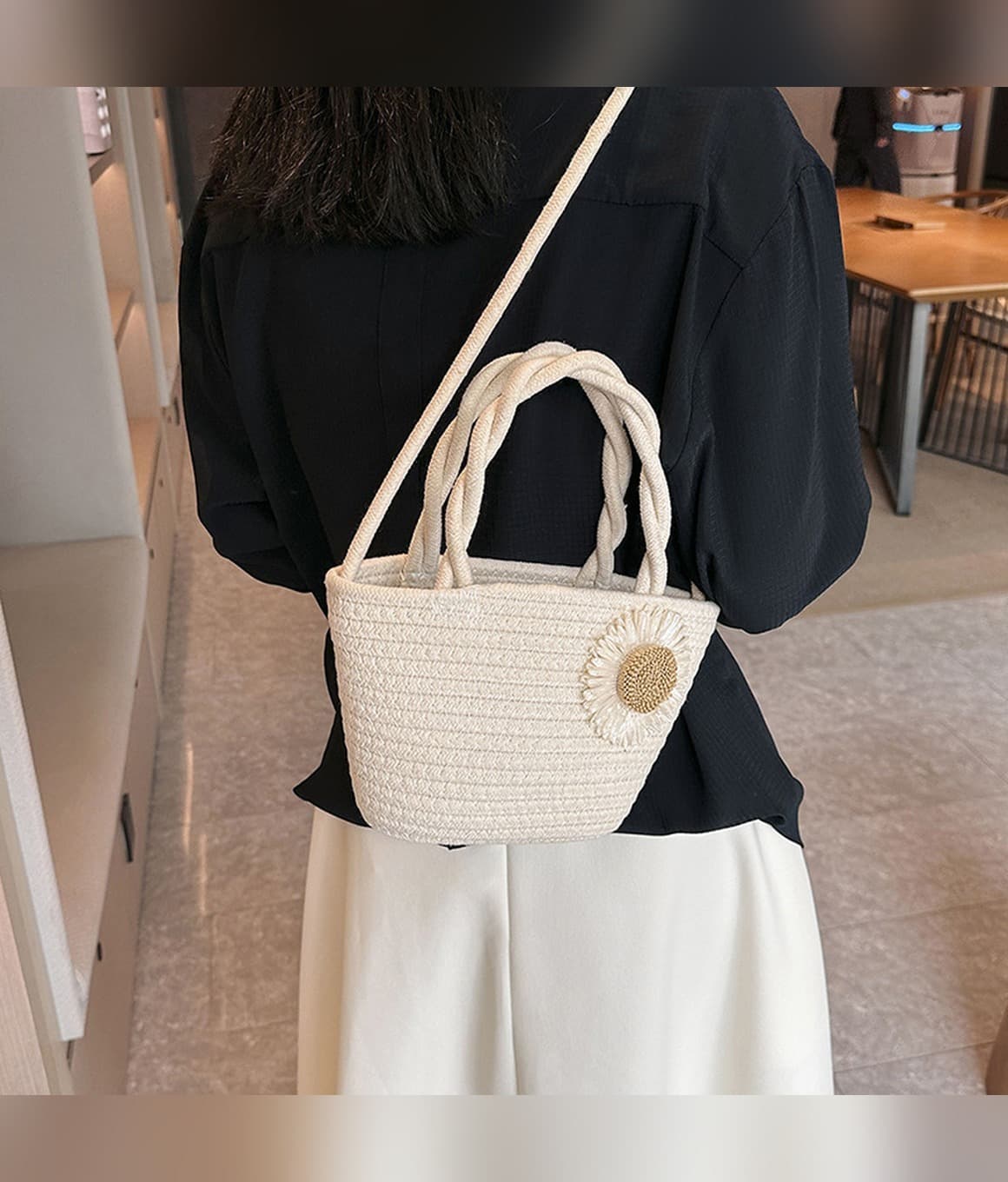 Sunflower Woven Tote - image 2