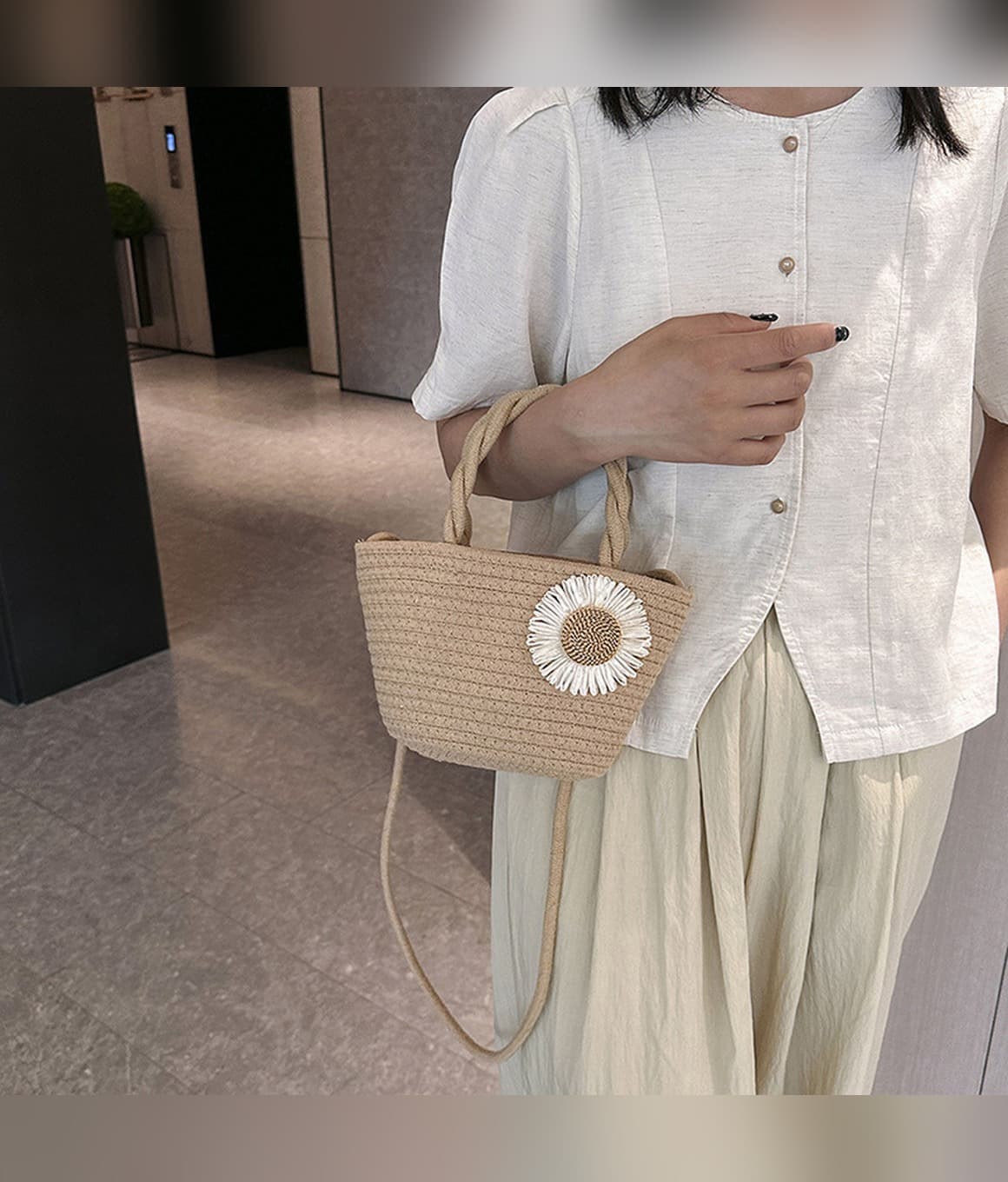 Sunflower Woven Tote - image 3