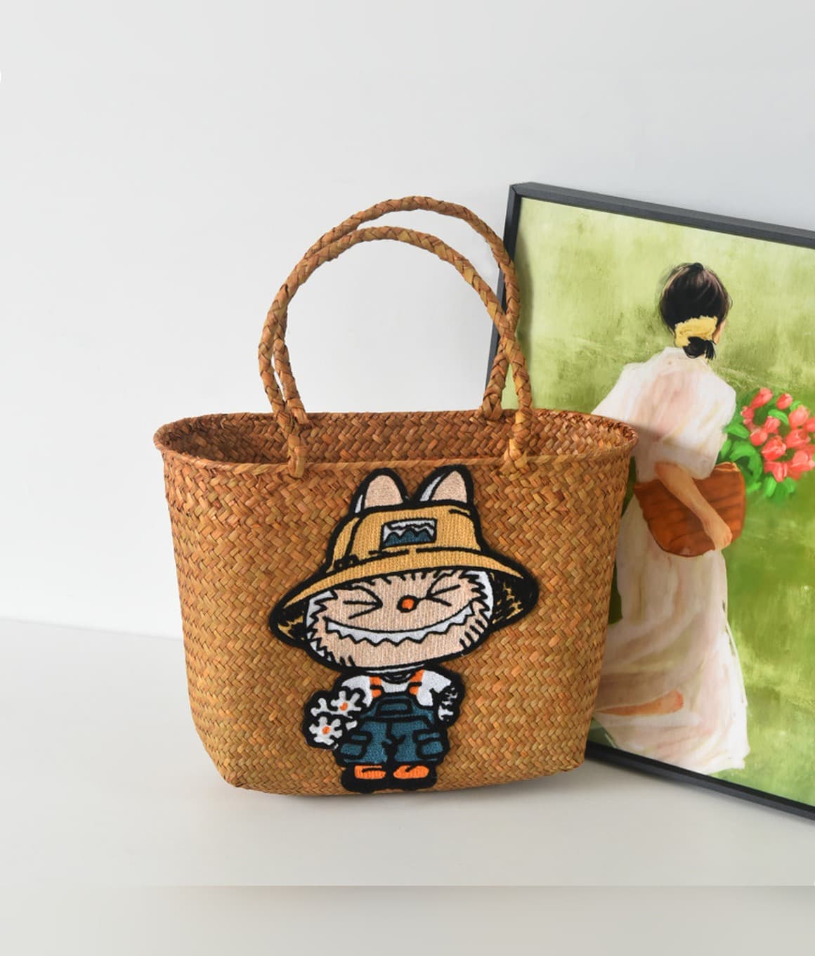 Woven Rattan Market Basket - image 3